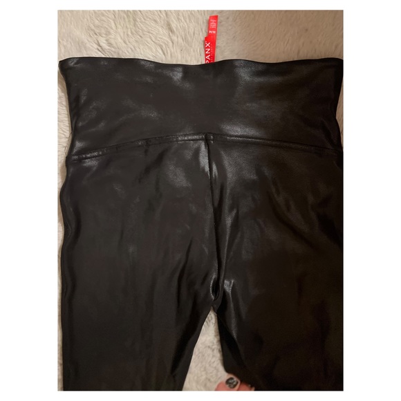 SPANX Faux Leather Leggings leggings size medium. - Picture 3 of 4